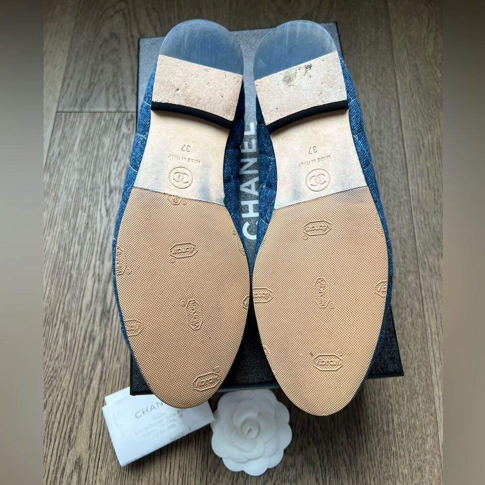 Chanel denim ballet flats 26P size 37 - Picture 9 of 13
